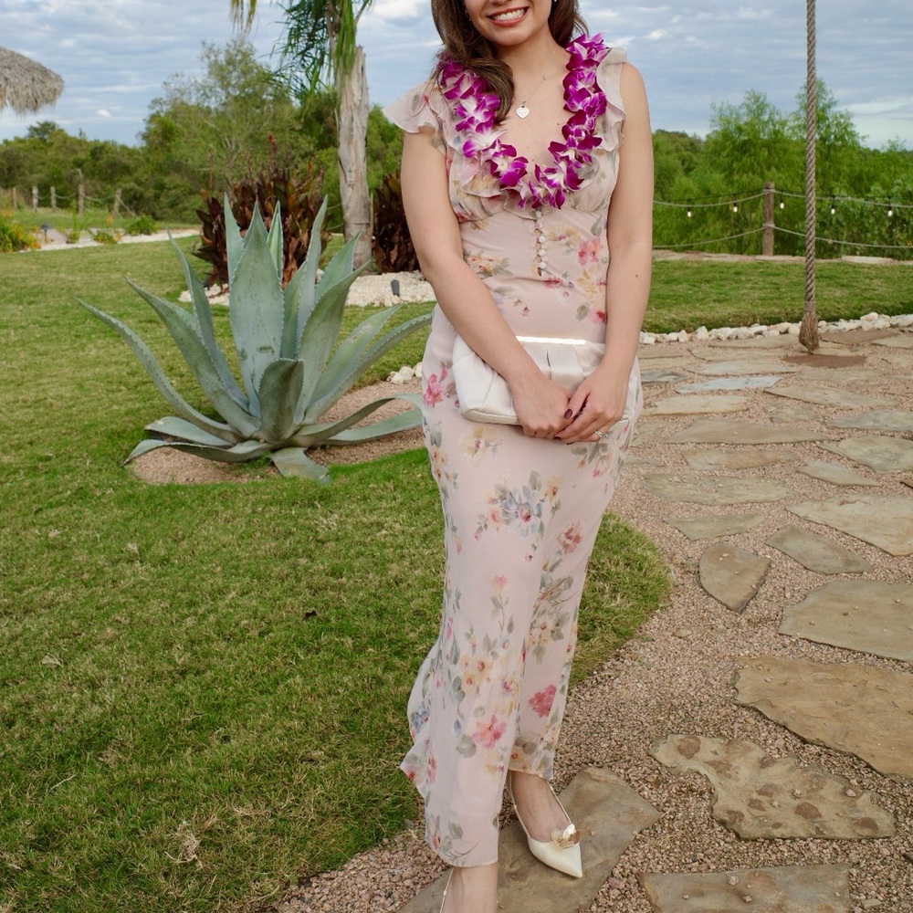Floral Pink Maxi Dress